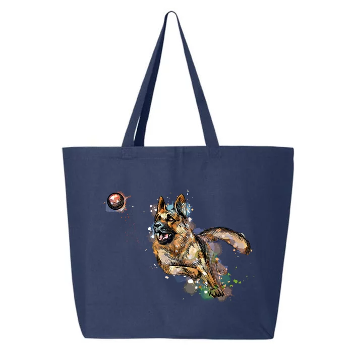 Watercolor Ger Shepherd For Alsatian Dog Owners Meaningful Gift 25L Jumbo Tote