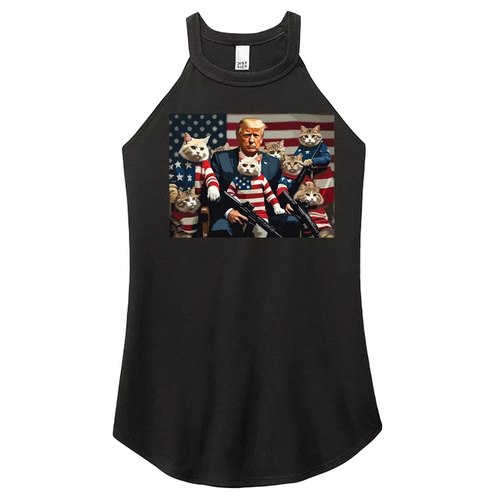 We’Re Gonna Save The Cats Funny Trump Vote 2024 America Women’s Perfect Tri Rocker Tank