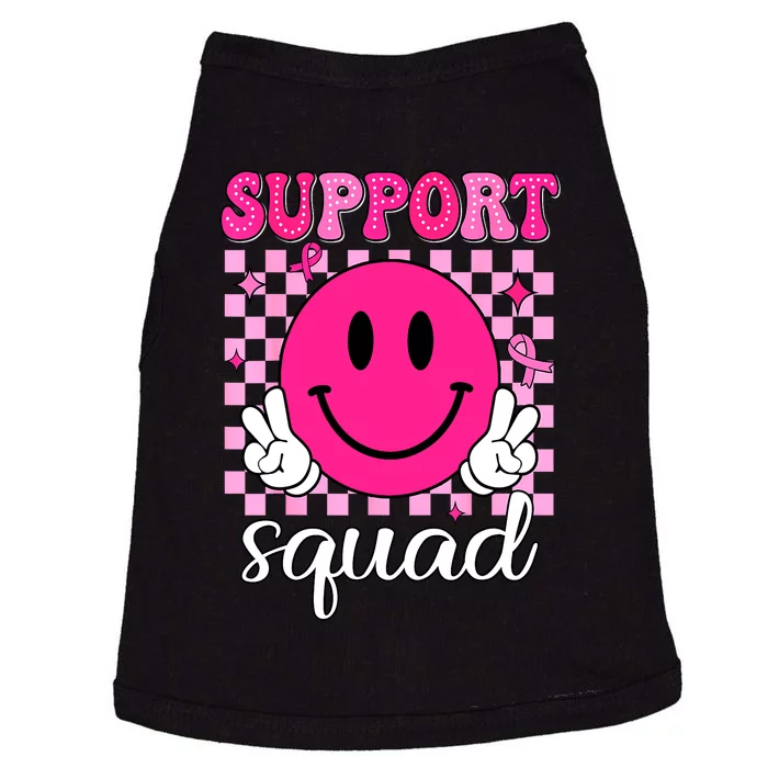 Women Groovy Support Squad Breast Cancer Awareness Gift Doggie Tank