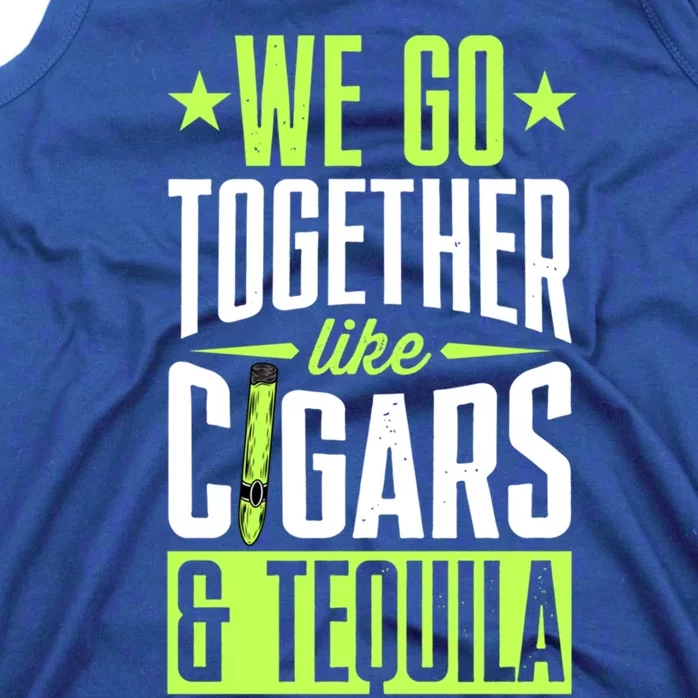 We Go Together Like Cigars And Tequila Matching Couple Gift Tank Top