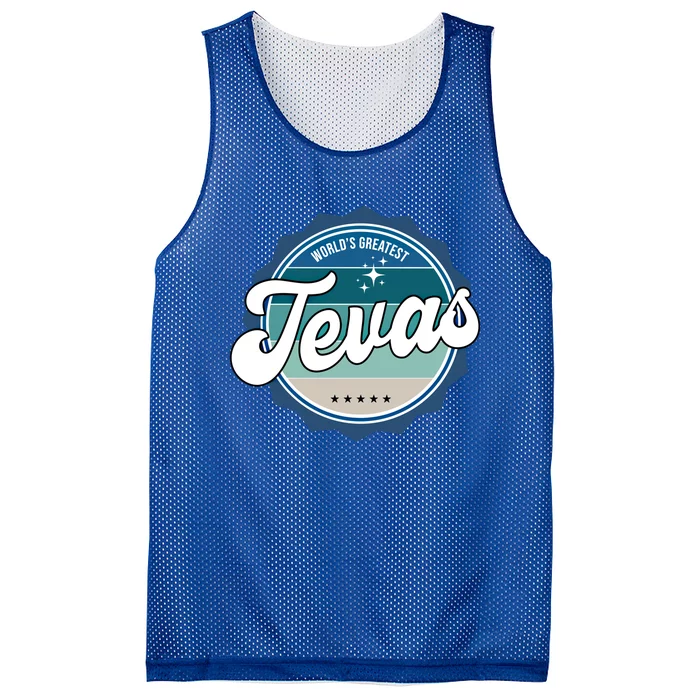 Worlds Greatest Tevas Lithuanian Dad Gift Mesh Reversible Basketball Jersey Tank