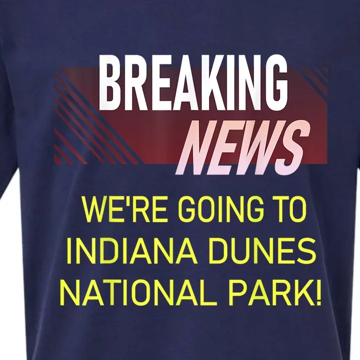 WeRe Going To Indiana Dunes National Park Announcement Sueded Cloud Jersey T-Shirt