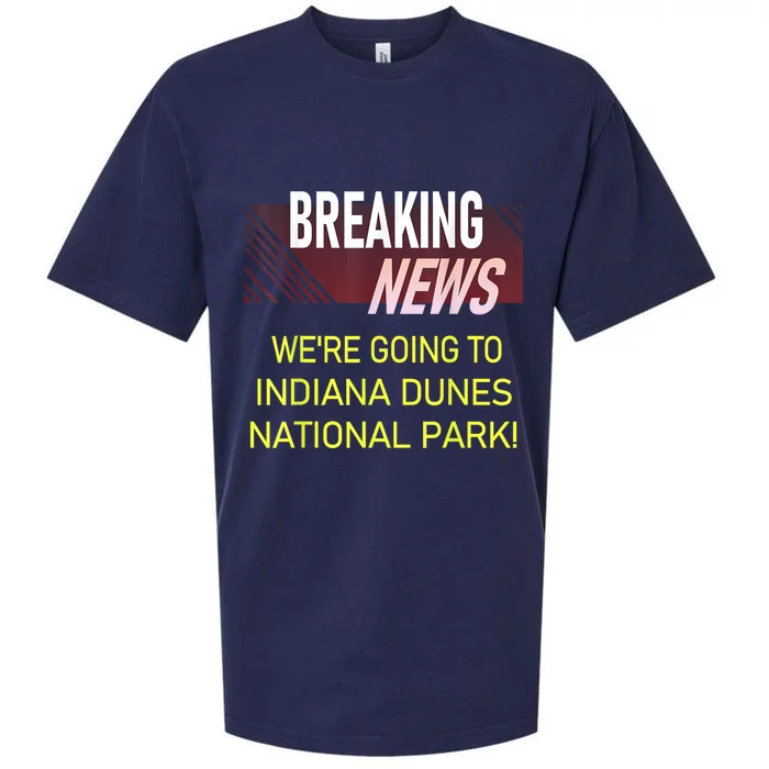 WeRe Going To Indiana Dunes National Park Announcement Sueded Cloud Jersey T-Shirt