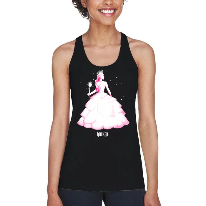 Wicked Glinda Tonal Pose Women's Racerback Tank