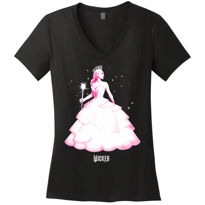 Wicked Glinda Tonal Pose Women's V-Neck T-Shirt