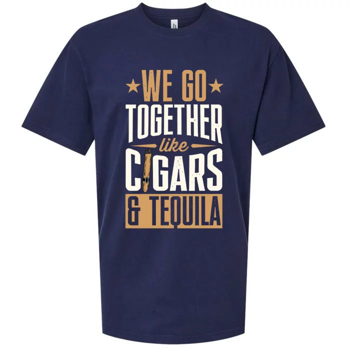 We Go Together Like Cigars And Tequila Matching Couple Gift Sueded Cloud Jersey T-Shirt