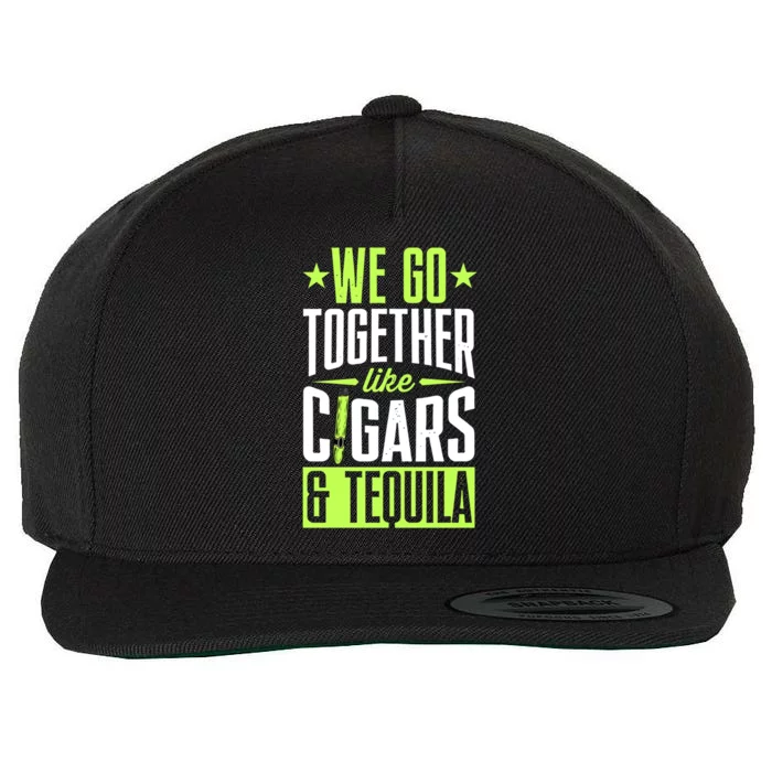 We Go Together Like Cigars And Tequila Matching Couple Gift Wool Snapback Cap