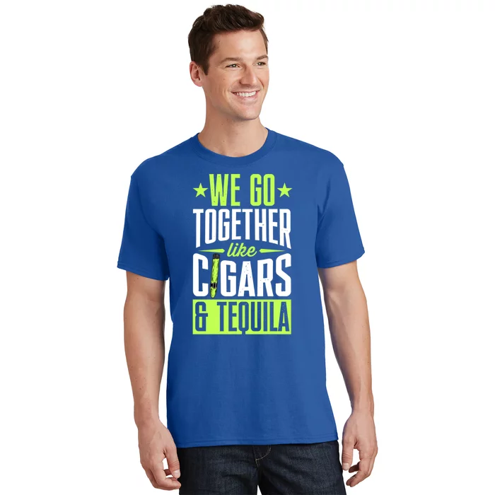 We Go Together Like Cigars And Tequila Matching Couple Gift T-Shirt