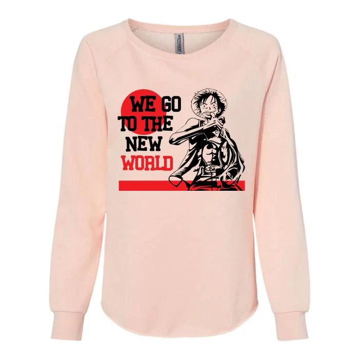 We Go To The New World Womens California Wash Sweatshirt