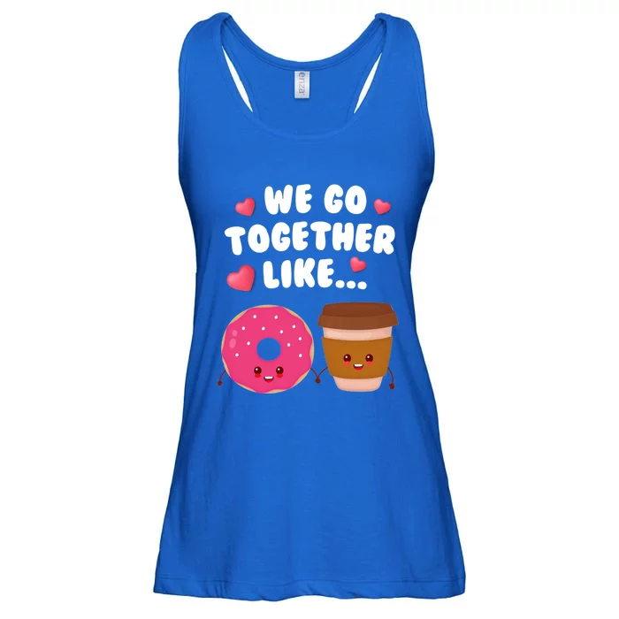 We Go Together Like Coffee And Donuts Valentines Day Couples Gift Ladies Essential Flowy Tank