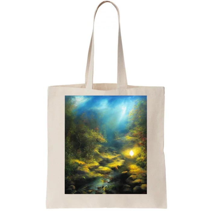 White Graphic The Light Design Tote Bag