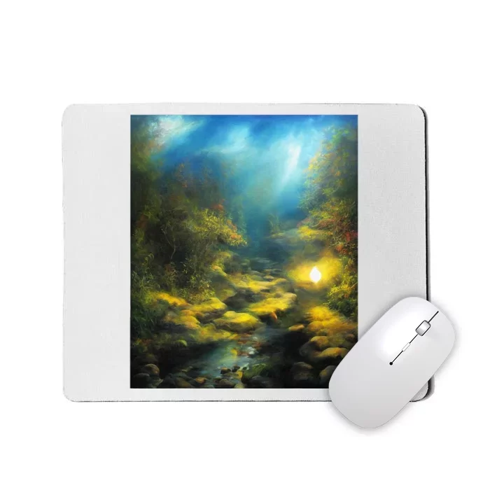 White Graphic The Light Design Mousepad