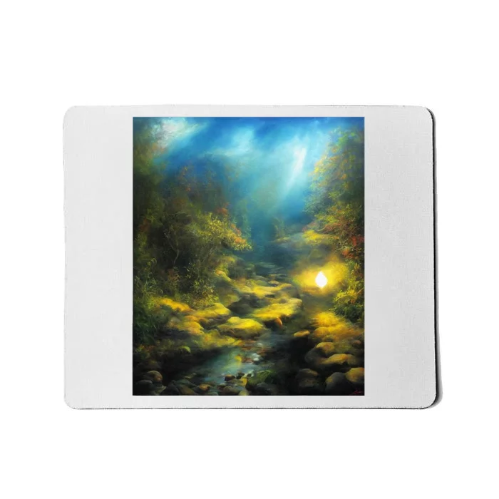 White Graphic The Light Design Mousepad