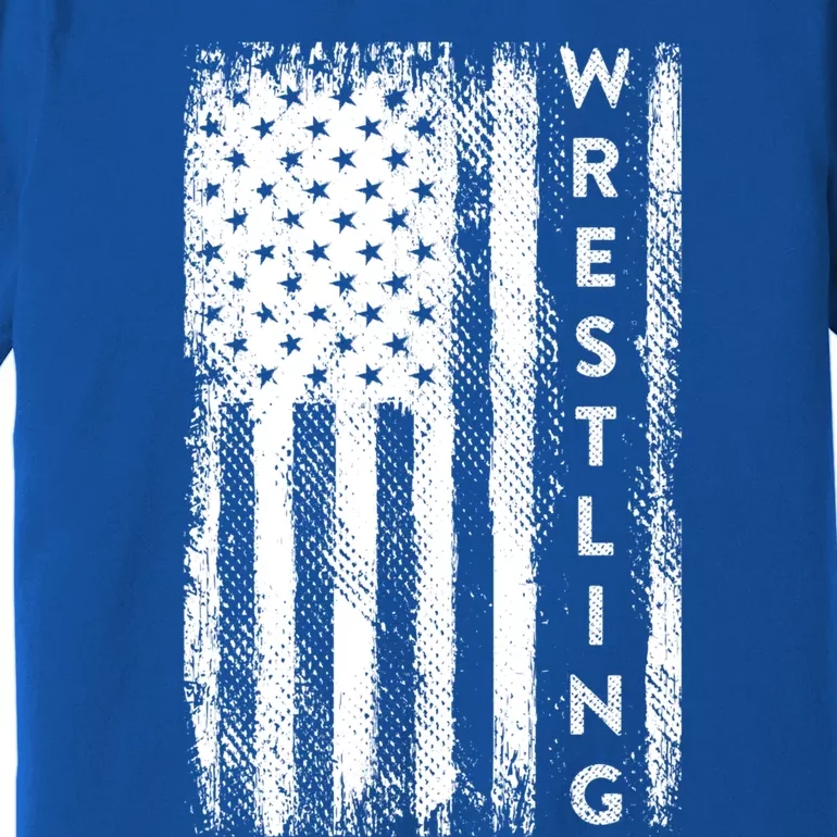 Wrestling Gift Usa American Flag Wrestling Gift Premium T-Shirt