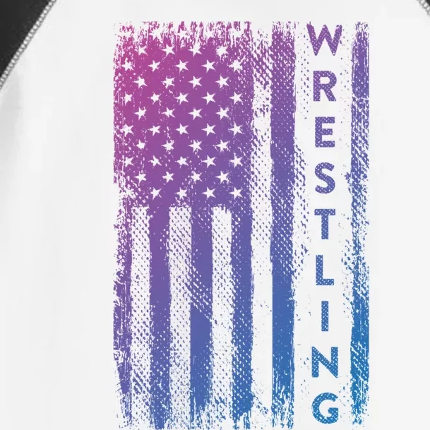 Wrestling Gift Usa American Flag Wrestling Gift Toddler Fine Jersey T-Shirt