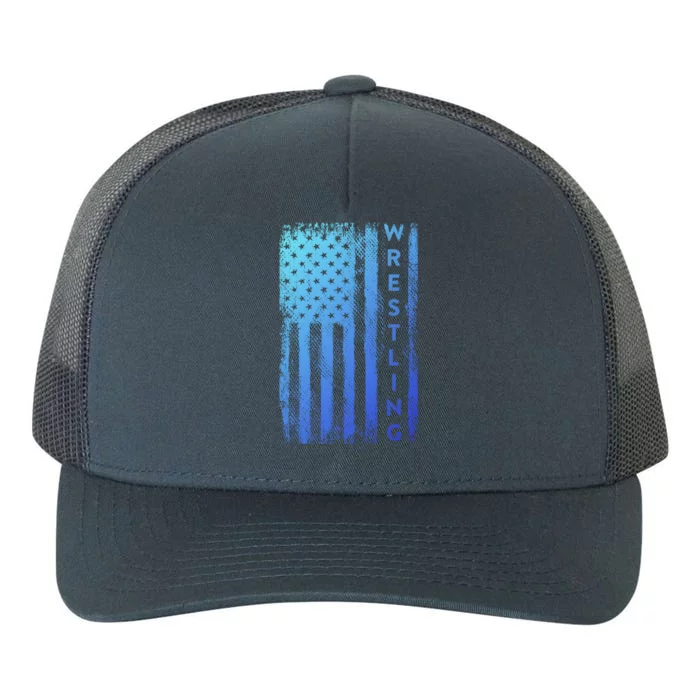 Wrestling Gift Usa American Flag Wrestling Gift Yupoong Adult 5-Panel Trucker Hat