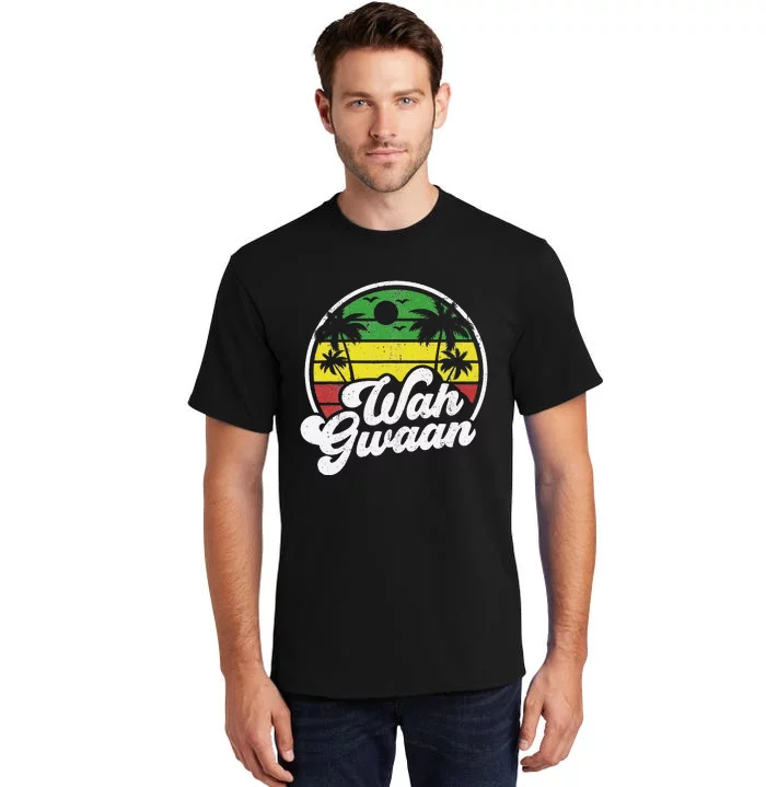 Wah Gwaan Vintage Jamaica Retro Jamaican What's Up Gift Tall T-Shirt