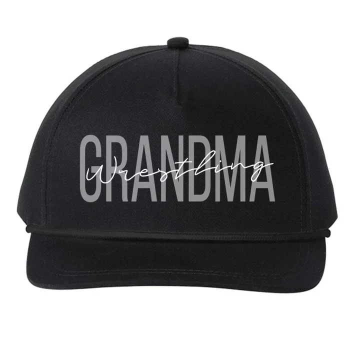 Wrestling Grandma Wrestling Mom Funny Wrestling Gift Snapback Five-Panel Rope Hat