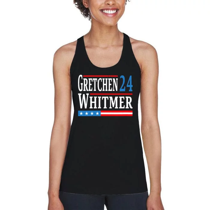 Wo Gretchen Whitmer 2024 For President Election Campaign V-Neck Women's Racerback Tank