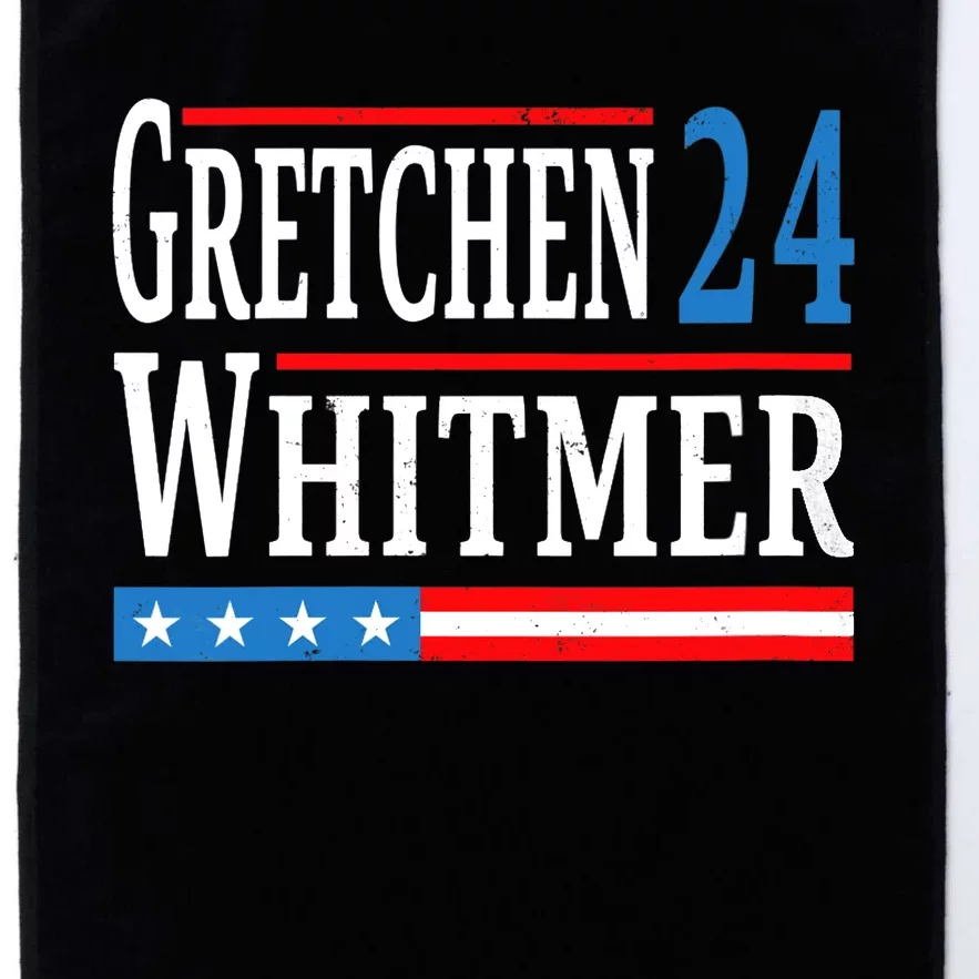 Wo Gretchen Whitmer 2024 For President Election Campaign V-Neck Platinum Collection Golf Towel