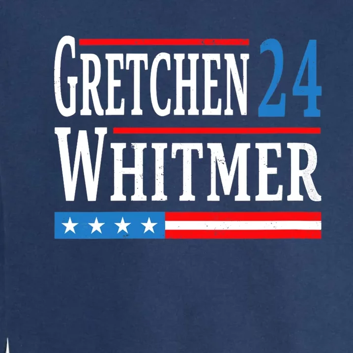 Wo Gretchen Whitmer 2024 For President Election Campaign V-Neck Garment-Dyed Sweatshirt