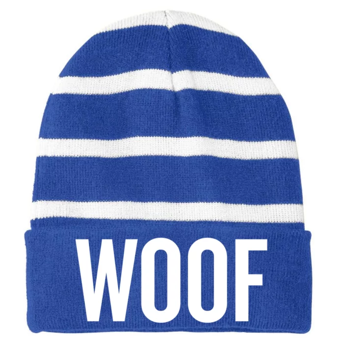 Woof Gift Striped Beanie with Solid Band