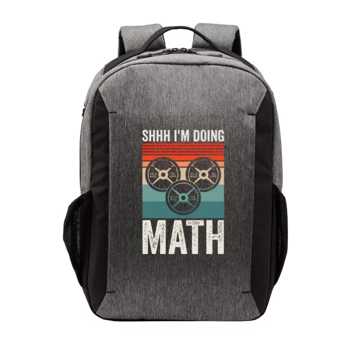 Weightlifting Gym Workout Lover Shhh Im Doing Math Vector Backpack