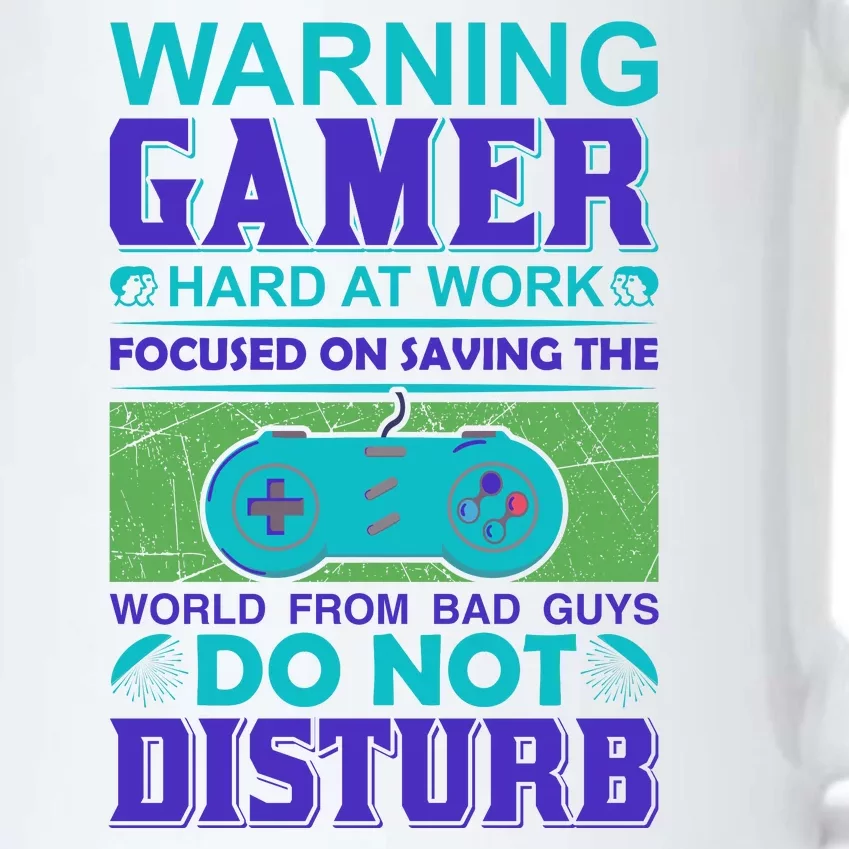 Warning Gamer Black Color Changing Mug