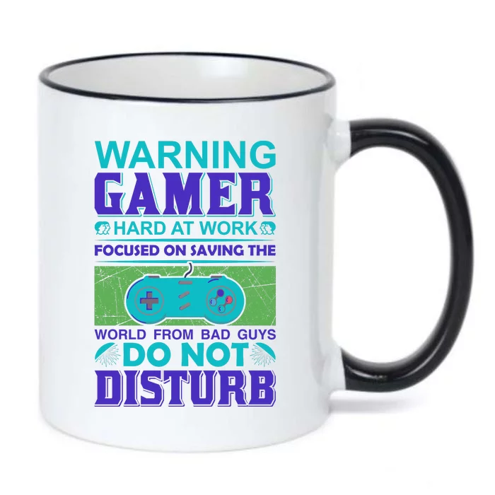 Warning Gamer Black Color Changing Mug