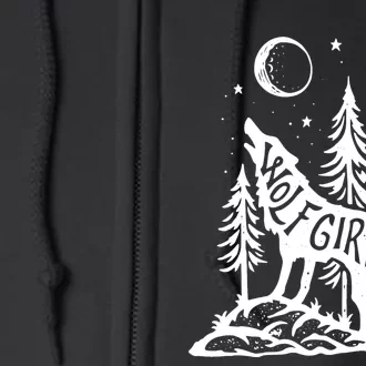 Wolf Girl Who Loves Wolves Funny Animal Lovers Women Outdoor TShirt Full Zip Hoodie