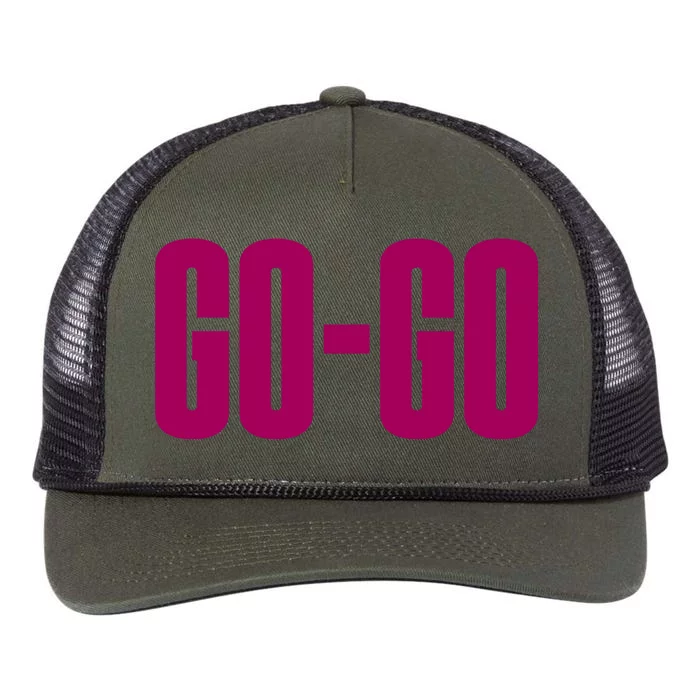 Wham Gogo With Pink Text Retro Rope Trucker Hat Cap