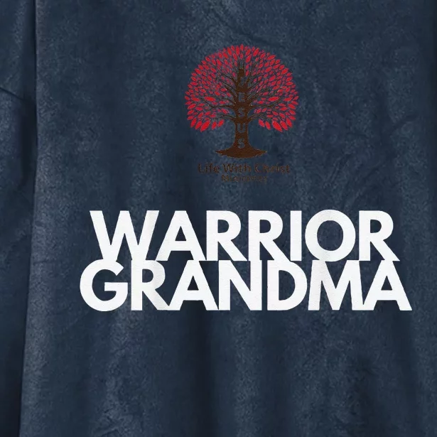 Warrior Grandma Hooded Wearable Blanket