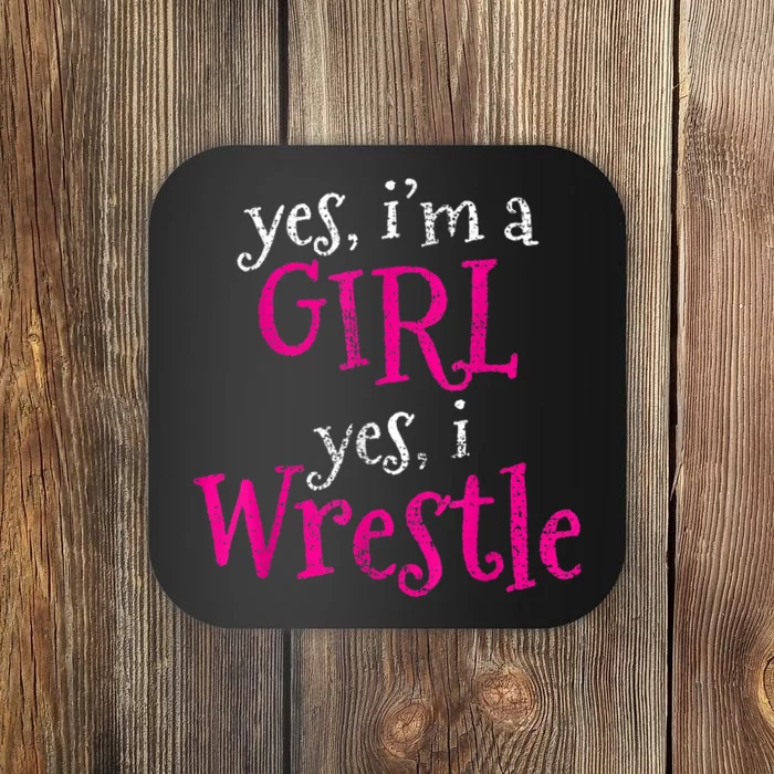 Wrestler Girl Wrestling Vintage Coaster