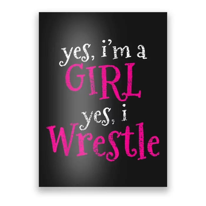 Wrestler Girl Wrestling Vintage Poster