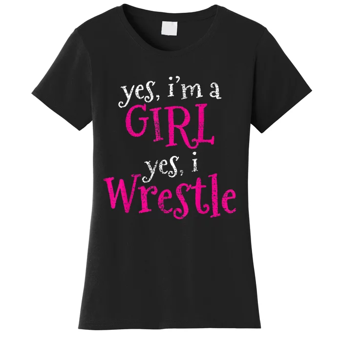 Wrestler Girl Wrestling Vintage Women's T-Shirt