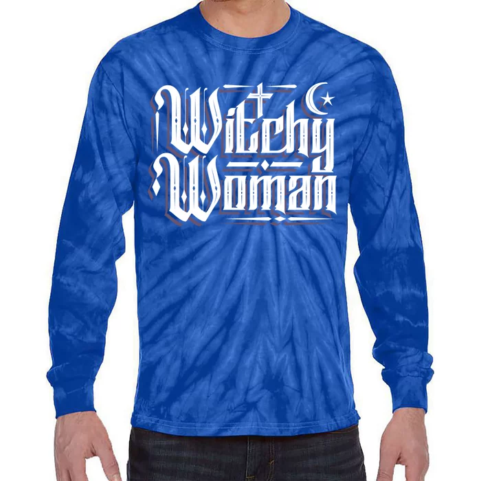 Witchy Gift Wicca Moon Great Gift Tie-Dye Long Sleeve Shirt