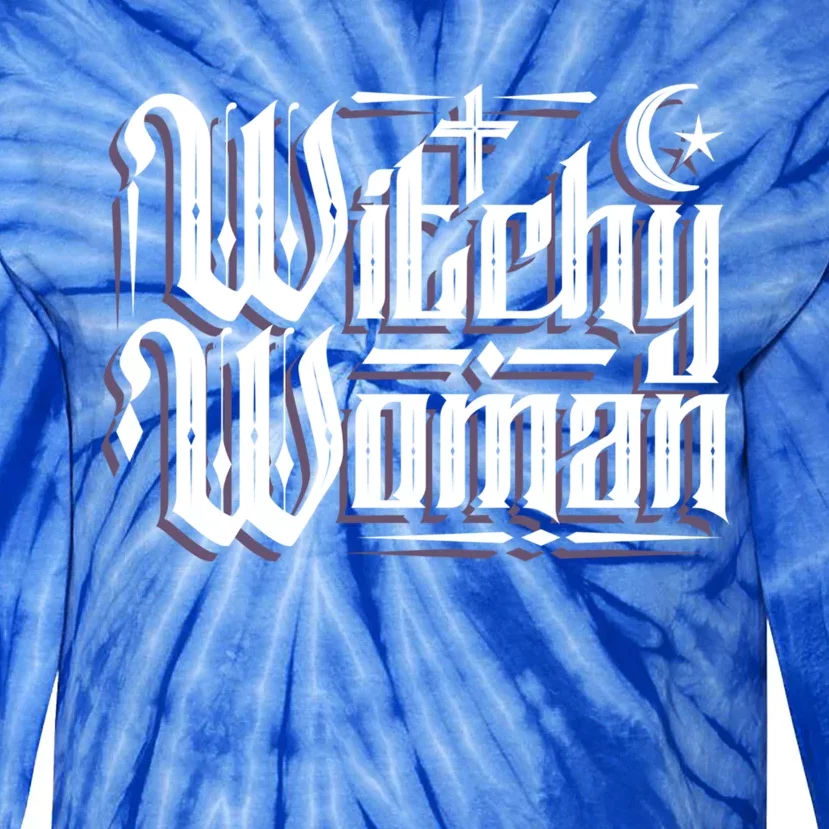 Witchy Gift Wicca Moon Great Gift Tie-Dye Long Sleeve Shirt