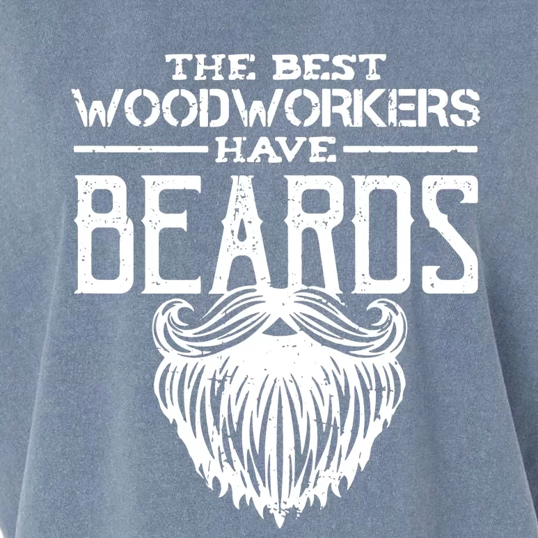 Woodworking Gift Woodworker Carpentry Beard Garment-Dyed Women's Muscle Tee