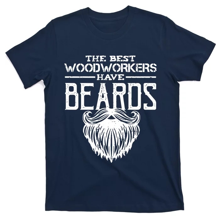 Woodworking Gift Woodworker Carpentry Beard T-Shirt