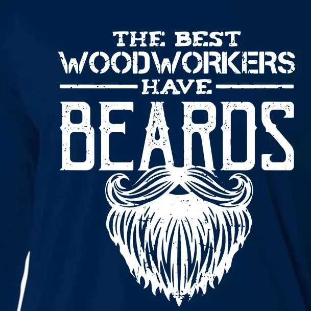 Woodworking Gift Woodworker Carpentry Beard Cooling Performance Long Sleeve Crew