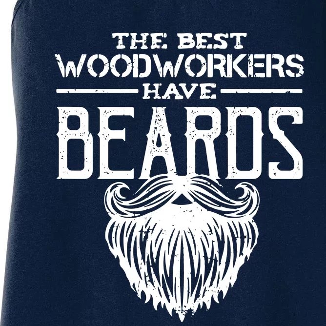 Woodworking Gift Woodworker Carpentry Beard Women's Racerback Tank