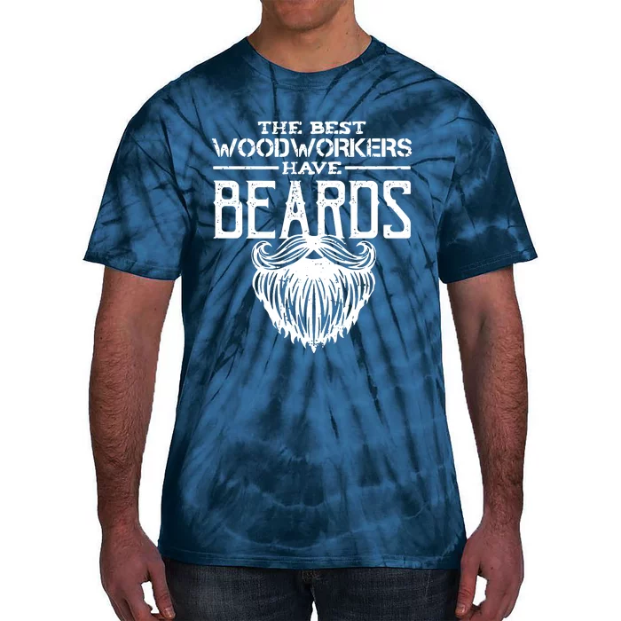 Woodworking Gift Woodworker Carpentry Beard Tie-Dye T-Shirt