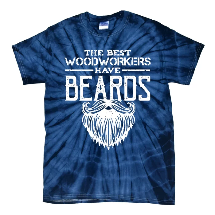 Woodworking Gift Woodworker Carpentry Beard Tie-Dye T-Shirt