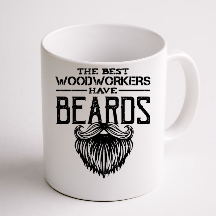 Woodworking Gift Woodworker Carpentry Beard Front & Back Coffee Mug