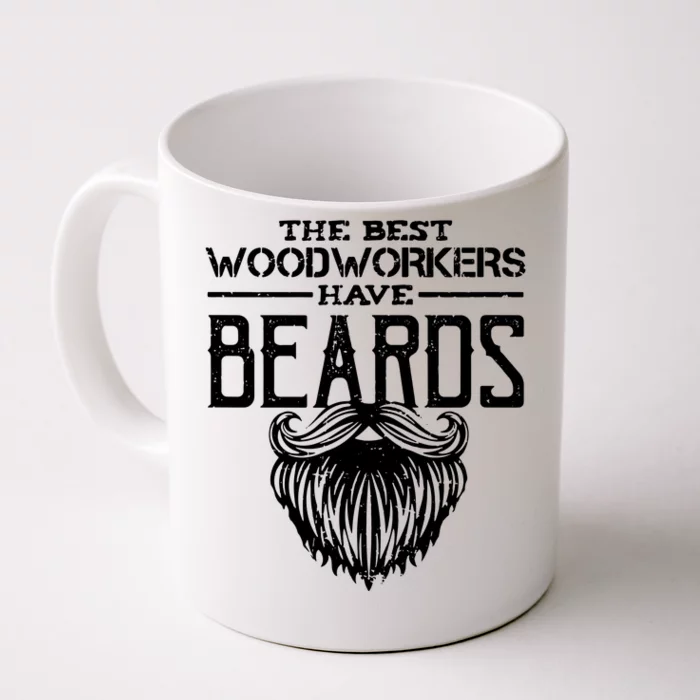 Woodworking Gift Woodworker Carpentry Beard Front & Back Coffee Mug