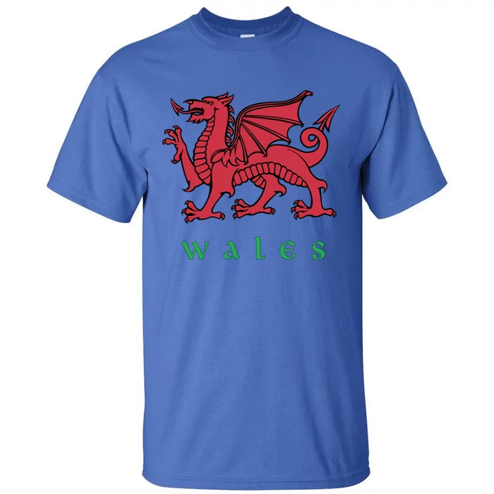 Wales Gift Welsh Red Dragon Cymru Tall T-Shirt