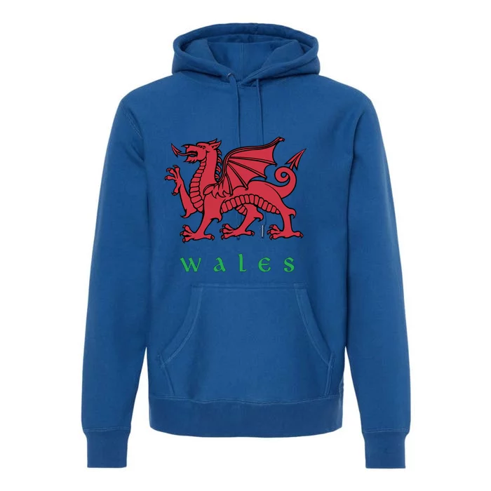 Wales Gift Welsh Red Dragon Cymru Premium Hoodie