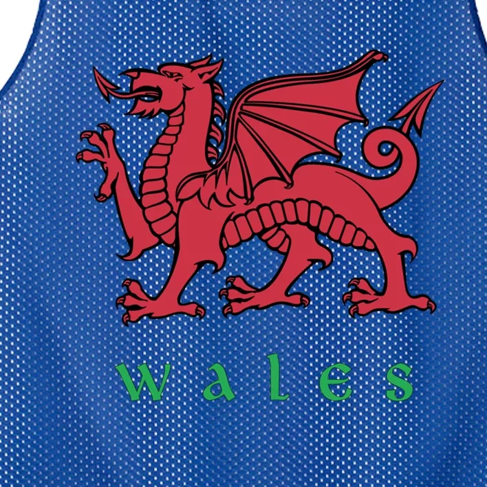 Wales Gift Welsh Red Dragon Cymru Mesh Reversible Basketball Jersey Tank