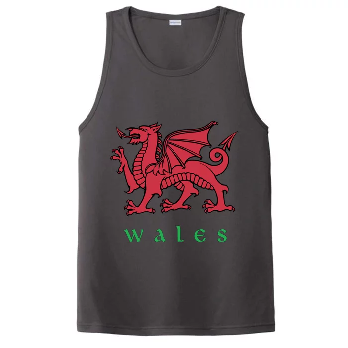 Wales Gift Welsh Red Dragon Cymru Performance Tank