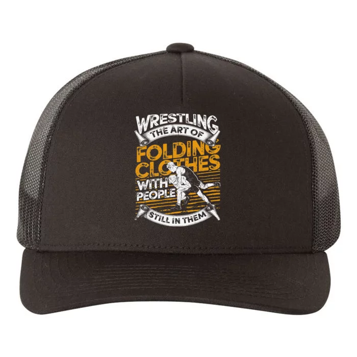 Wrestling Gifts  Wrestlers Wrestle Coach Boys Yupoong Adult 5-Panel Trucker Hat